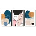 thumbnail image 4 of SHENIFY Large 24x36in3pcs Black Framed Modern Abstract Wall Art Color Blocks Artwork Home Decor for Bedroom Dining Room, 4 of 8