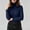 Dark Blue, variant on Xdegoge Turtleneck Tops for Women Long Sleeve Ribbed Knit Slim Fit Casual Basic Mock Neck Clothes Fall Winter Warm Comfy Layering Stretch Soft Sweaters