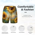 thumbnail image 6 of Picia Artistic Oil Painting Sunflower pattern Mens Swim Trunks with Compression Liner Stretch Beach Shorts Quick Dry with Zipper Pockets No-Chafing Board Shorts-X-Large, 6 of 9