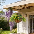 thumbnail image 5 of Lunxisen 4 Pcs Artificial Violet Hanging Basket Home Decor Indoor Outdoor Garden Patio Plant Display, 5 of 6