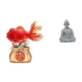thumbnail image 1 of Estatua de Feng Shui chino, estatua de mono Buda, escultura decorativa de resina y arenisca, adorno con detalles realistas, ideal para regalar o d, 1 of 8