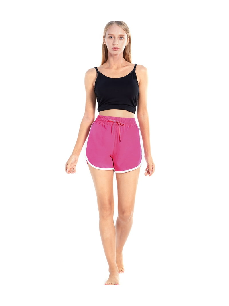 Teen Girls High Drawstring Waist Workout Sports Track Shorts,Running Shorts  Athletic Gym Yoga PE Shorts,Super Comfy Casual Sporty Lounge Short Pants  Dolphin Shorts,S-4XL Pink - Walmart.com, image size:800x1067