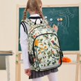 thumbnail image 7 of FORMRS School Backpack 17" Student Travel Bag with Laptop Compartment, Green Floral Pattern, 7 of 7