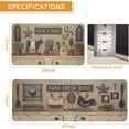 thumbnail image 3 of Farmhouse Kitchen Rugs and Mats Set of 2, Farm Rooster Kitchen Mat Carpet Non-Slip Washable Kitchen Mat for Kitchen Home Decor - 117x30+17x47 Inch, 3 of 7