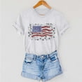 thumbnail image 5 of Cavosen Patriotic Shirts for Women Petite Patriotic Short Sleeve Crewneck Tops USA Flag Print T Shirts Lady M Independence Day Casual Tops Funny 4th of July Tunic Tees 2025 Summer Patriotic Clothes, 5 of 6