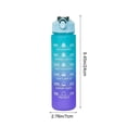 thumbnail image 3 of 24oz Gradient Flip Top Water Bottle, One-Button Portable Plastic Cup with Detachable Carry Loop for Outdoor Sports, 3 of 6