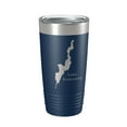thumbnail image 1 of Lake Bomoseen Map Tumbler Travel Mug Insulated Laser Engraved Coffee Cup Vermont 20 oz Navy Blue, 1 of 1