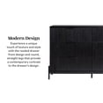 thumbnail image 5 of Walker Edison Mid-Century 6-Drawer Dresser with Reeded Drawer Fronts, Black, 5 of 13