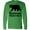 Kelly Green, variant on Inktastic Bozeman, Montana Black Bear Silhouette Long Sleeve T-Shirt