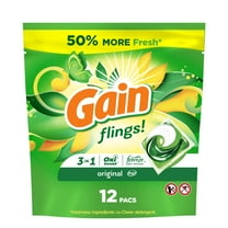 Gain Flings 3-in-1 Oxi Boost and Febreze Laundry Detergent Pacs, Original Scent, 12 Count