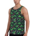 thumbnail image 2 of Gukieu Dino Christmas Party Print Men's Quick Dry Fitness Vest, Round Neck Sleeveless Fitness Bodybuilding Top-XX-Large, 2 of 7