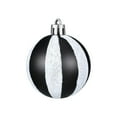 thumbnail image 6 of Eespoir 24 Pcs Christmas Ball Ornaments, Xmas Plastic Stripe Hanging Ball, Xmas Plastic Stripe Balls, Hanging Ball Ornaments, For Christmas Tree Party Decor, Festive Supply Set(E), 6 of 9