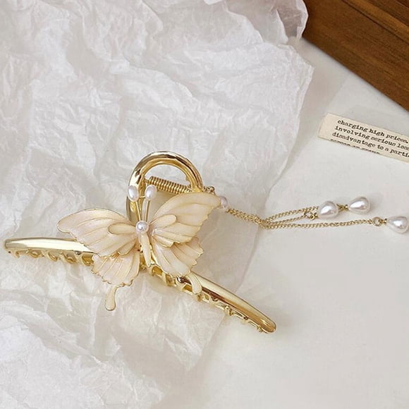Raindrops Elegant Multi Color Butterfly Claw Clips Metal Hair Accessories for Easy Daily Hairstyling