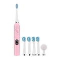 thumbnail image 3 of Toothbrush, Toothbrush With 5 Brush Heads+Cleaning Head, 9 Cleaning Modes,Smart 20-speed Timer Toothbrush IPX7 -Newly Upgraded, 3 of 9