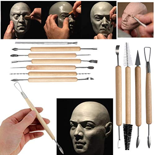  Lurrose Pottery Handle Tools Water Cup Air Drying Clay Face  Scraper Sculpting Tools Pottery Tool Diamond Core Tools Pottery Air Dry  Clay Pottery Supplies DIY Clay Carving Tool Former Wood
