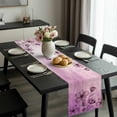 thumbnail image 2 of Pink Floral Table Runner 70 Inches Long, Vintage Botanical Gradient Pastel Painting Kitchen Coffee Dining Table Decoration for Home Party Birthday Wedding Home Decor 13x70 Inches, 2 of 8