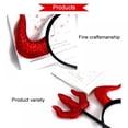 thumbnail image 4 of Halloween Horns Headband and Devil's Pitchfork With Handle Set Devil Halloween Costume, 4 of 6