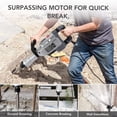 thumbnail image 3 of SDS-Hex Jack-Hammer 14-Amp 30-Pound, 2200W Electric Jackhammer 1-1/8", Heavy Duty Electric Concrete Breaker, Dem。o Demolition Chipping Hammer Concrete with Flat Chis.el Bull Point Chis.el, 3 of 9