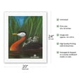 thumbnail image 2 of Red-necked Grebe Water Birds - Air Canada - Vintage Travel Poster - Fine Art Rolled Canvas Print 16in x 20in, 2 of 4