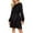 D Black, variant on Adeawade Womens Dresses Sequin Dress For Lady Long Sleeve Crewneck Sparkly Glitter Mini Dress Wedding Party Dress Basic Fashion Clothes Beige L
