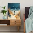 thumbnail image 5 of Qisvanset 12x16 Inch Framed Canvas Wall Art Joshua Verse Blue Coastal Beachy Faith Apartment Home Wall Decor, 5 of 8