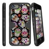 Apple iPhone 7 Plus Case | iPhone 7 Plus Clip Case | iPhone 7 Plus Phone Case [Max Defense] Dual Layer Case with Built In Kickstand + Belt Clip - Girly Sugar Skulls