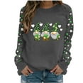 thumbnail image 2 of Cadancy Saint Patricks Day Shirt Women Long Sleeve Crew Neck Irish Shamrock Graphic Cute Sweatshirts Pullover Loose Casual Holiday Trendy Tops, 2 of 5