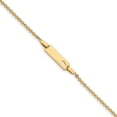 thumbnail image 1 of 14k Yellow Gold Childrens Heart Name Bar Identification Id Bracelet, 1 of 7