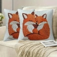 thumbnail image 4 of Nkmbld Decorative Pillow Covers Foxes Enfold Pillowcase, Summer Farmhouse Decorative Cushion Case for Living Room Couch Sofa Bed, 4 of 8