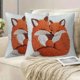 thumbnail image 4 of CaiYueKe Fox Pillow Cover Enfold Embrace Animal Print Decorative Cushion Case Soft Polyester Home Decor Living Room Bedroom Throw Pillow Cover Cozy Modern Accent Pillow, 4 of 6