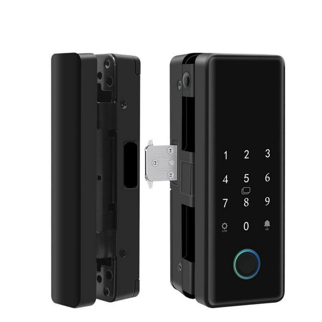 Bluetooth Unlock Control Smart Glass Door Lock Electronic Biometric Fingerprint Electric Password