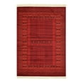 thumbnail image 3 of Unique Loom Tekke Collection Area Rug - Shakhrud (4' 1" x 6' 1" Rectangle Red/Black), 3 of 7