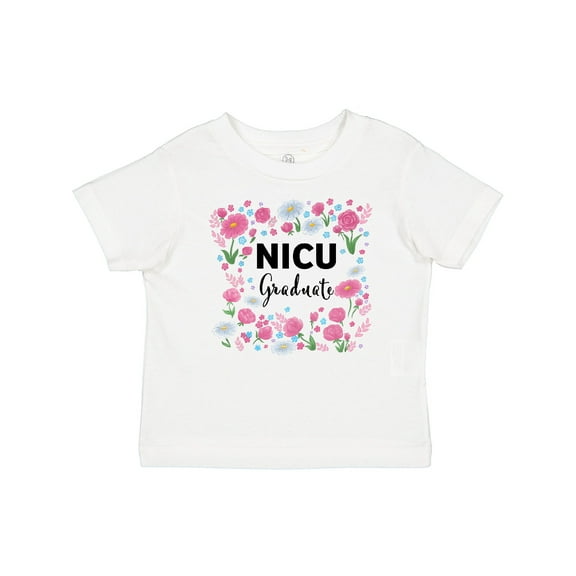 Inktastic NICU Graduate-Flowers Boys or Girls Baby T-Shirt