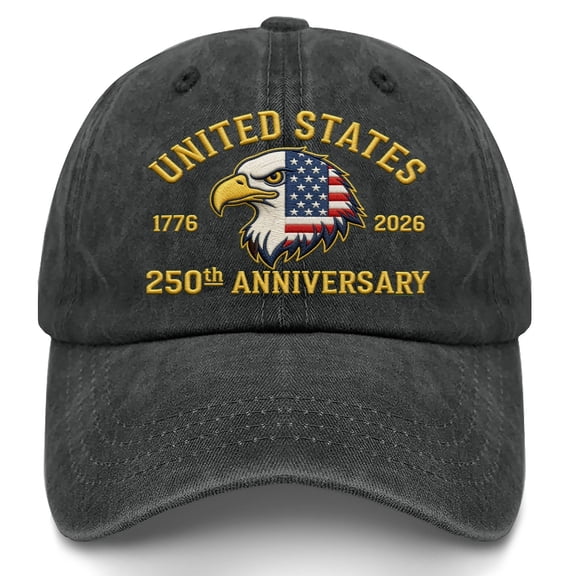 250th Anniversary Hat America 250 Merchandise Black Classic Baseball Cap, for Men Women 1776-2026 4th of July