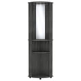 thumbnail image 2 of Brown Corner Bar Cabinet with Double Glass Doors and Glass Rack / Display Liquor in Primary Spaces, 2 of 4