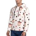 thumbnail image 3 of Lsque Milk Tea Pattern Casual Men's Hoodie,Hooded Sweatshirt with Kangaroo Pocket,Pullover Hoodie-XX-Large, 3 of 7