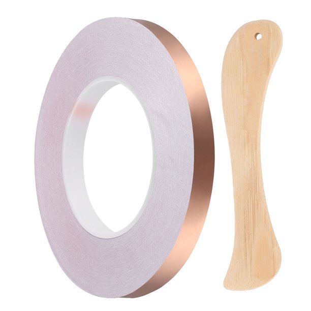 Cinta de Cobre Uxcell (0.47Inchx197FT) - Cinta Adhesiva Conductiva con Herramienta de Corrección