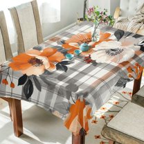 Yayeee Tablecloths 60" x 108" Rectangle Wrinkle Resistant Party Table Cover, Plaid Floral