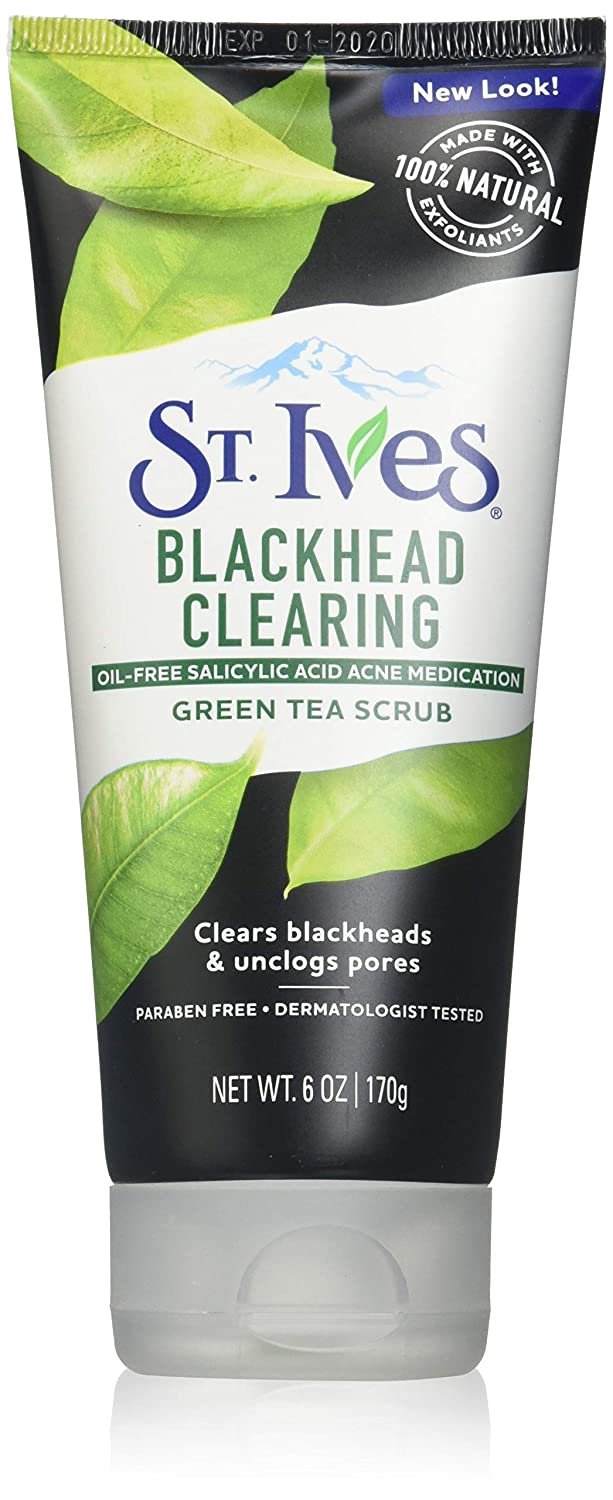 St. Ives Blackhead Clearing Face Scrub Green Tea 6 oz(Pack of 3