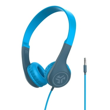 JBuddies Pop Wired Kids Headphones, Blue, Noise Isolation, Kids Safe, Volume Limiting Headphones