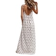 thumbnail image 5 of Yteetum Summer Dresses for Women Sleeveless Boho Print Tie Shoulder Spaghetti Strap Backless Cami Dresses Sundress Casual Solid Loose Comfy Travel Vacation Beach Dress, 5 of 8