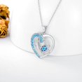thumbnail image 6 of SOULMEET Turtle Necklace Sterling Silver Heart Created Opal Sea Turtle Necklace with Crystal Jewelry Gift for Women, 6 of 6