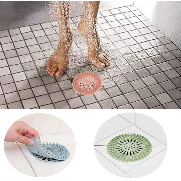 5pcs Hair Catcher Durable Silicone Hair Stopper, Kitchen Sink Stopper TSV Shower Drain Covers, Easy to Install and Clean, Suit for Bathroom Bathtub