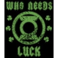thumbnail image 2 of Men's Green Lantern St. Patrick's Day Who Needs Luck Distressed Graphic Tee Black X Large, 2 of 5