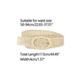thumbnail image 3 of INSPIRE CHICWomens Skinny Waist Belts Braided Woven Bohemian Belts for Dress Metal Buckle 22.83-37.01" Beige, 3 of 4