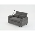 thumbnail image 2 of Convertible Sleeper Chair Sofa Bed - Adjustable Backrest, USB & Cup Holders, Premium Leather, with Pillows, Easy Assembly, 2 of 12