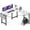 White, variant on L Shaped Desk - Computer Desk Corner Desks Gaming Desk PC Table with CPU Stand Side Bag for Home Office Dorm Sturdy Writing Workstation, White, 50-Inch