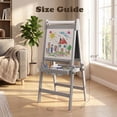 thumbnail image 2 of LINLUX 3 in 1 Kids Art Easel, Foldable Standing Easel with Double Sided Drawing Board and Height Adjustable, Gray, 2 of 8