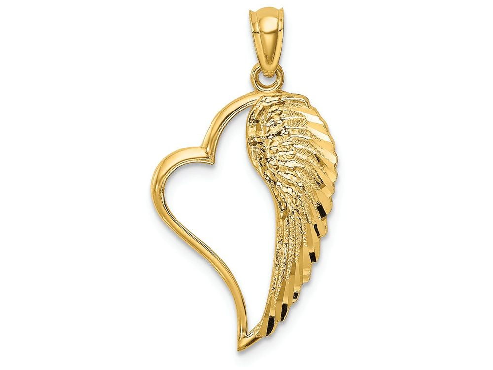 Charm America 10 Karat Solid Gold Gold Break-Apart Angel Wings Charm