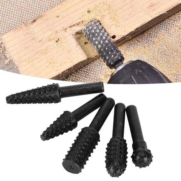 YOUTHINK Wood Carving Rasp,5PCS/Set Wood Carving File Rasp Woodworking Special-Shaped Rotating Embossed Grinding ,Rotation File Tool